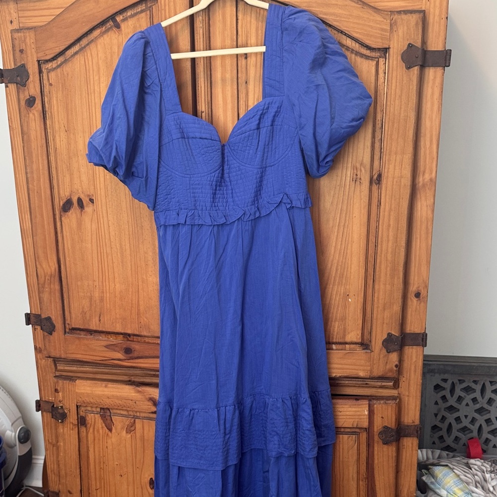 FARM Rio Vibrant Blue Maxi Dress